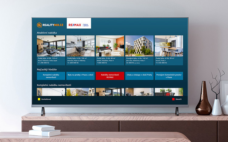 Skupina Prima nabízí v HbbTV katalog nemovitostí RealityMIX